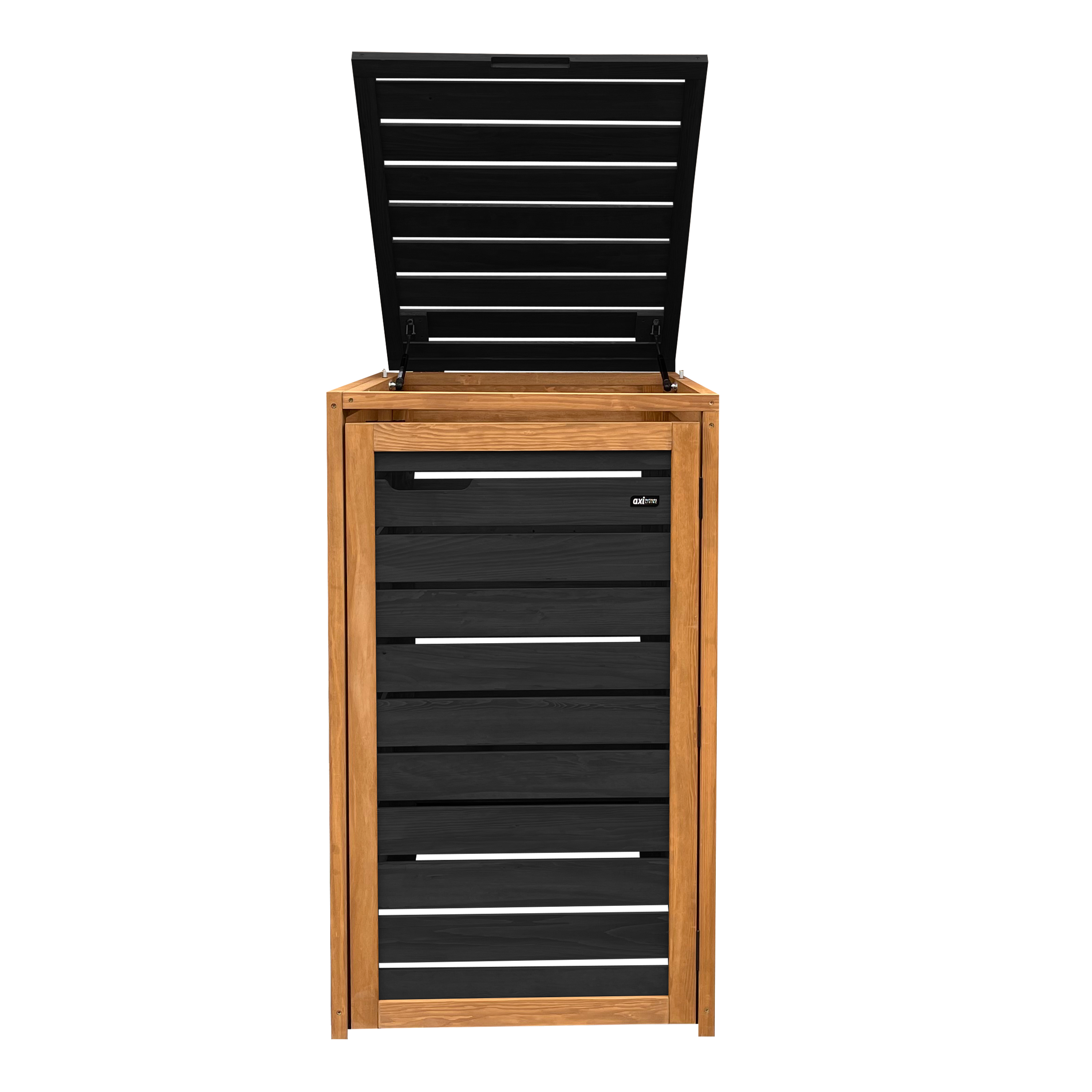 AXI Lex Wooden Bin Storage Black/Brown - 1 bin