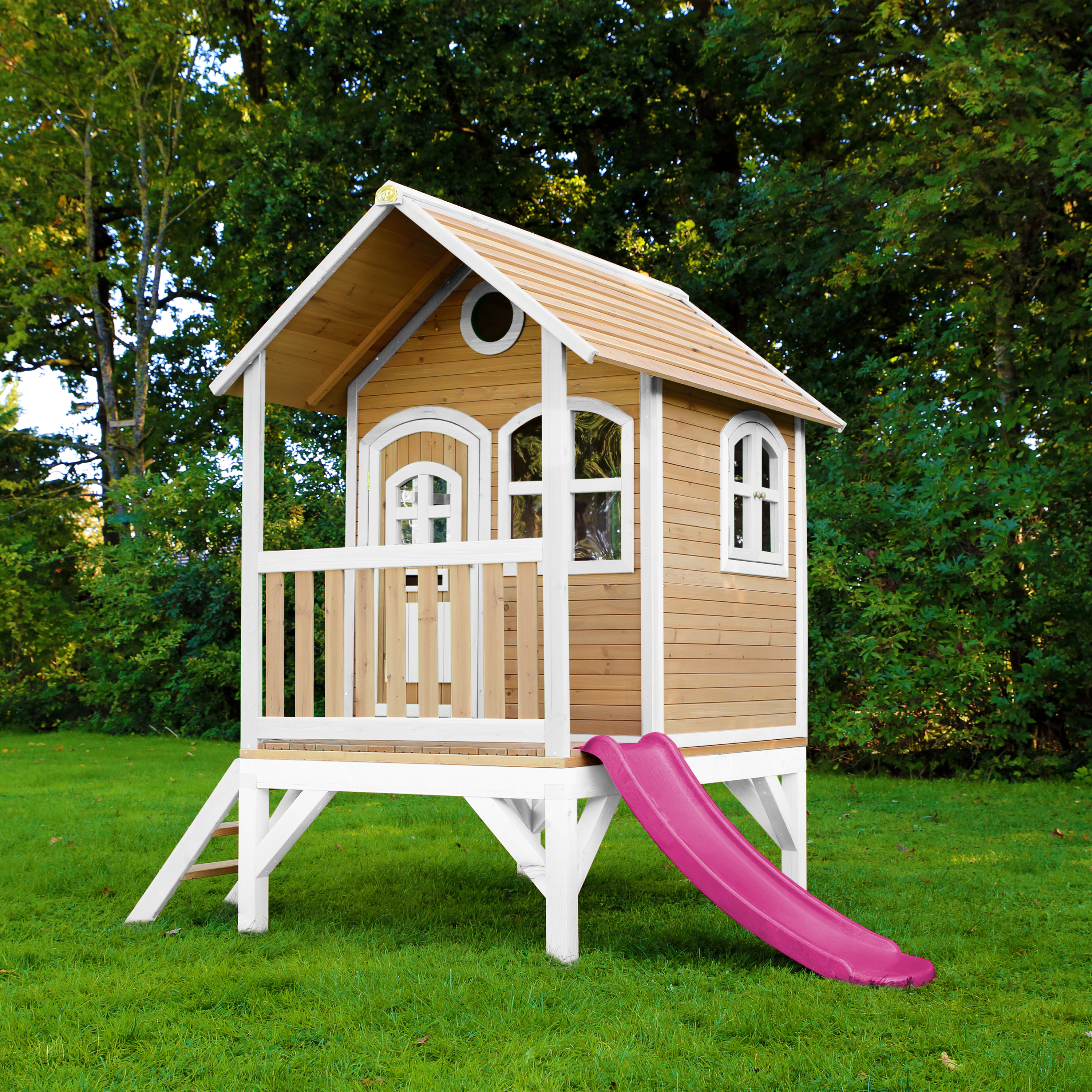 AXI Tom Playhouse Brown/White - Purple Slide