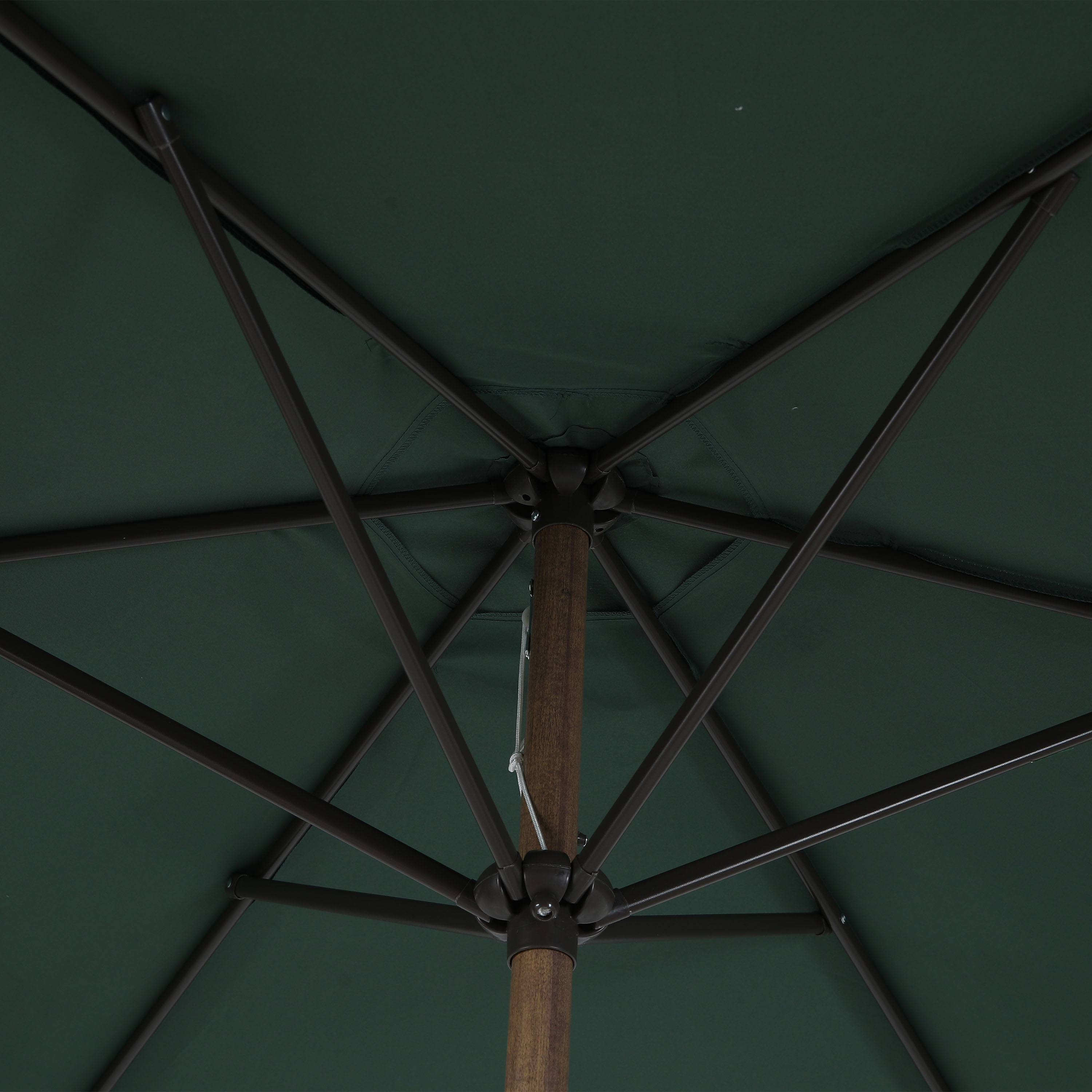 AXI Noor Centre Pole Parasol Ø 300cm incl. parasol base Oak-look/Green