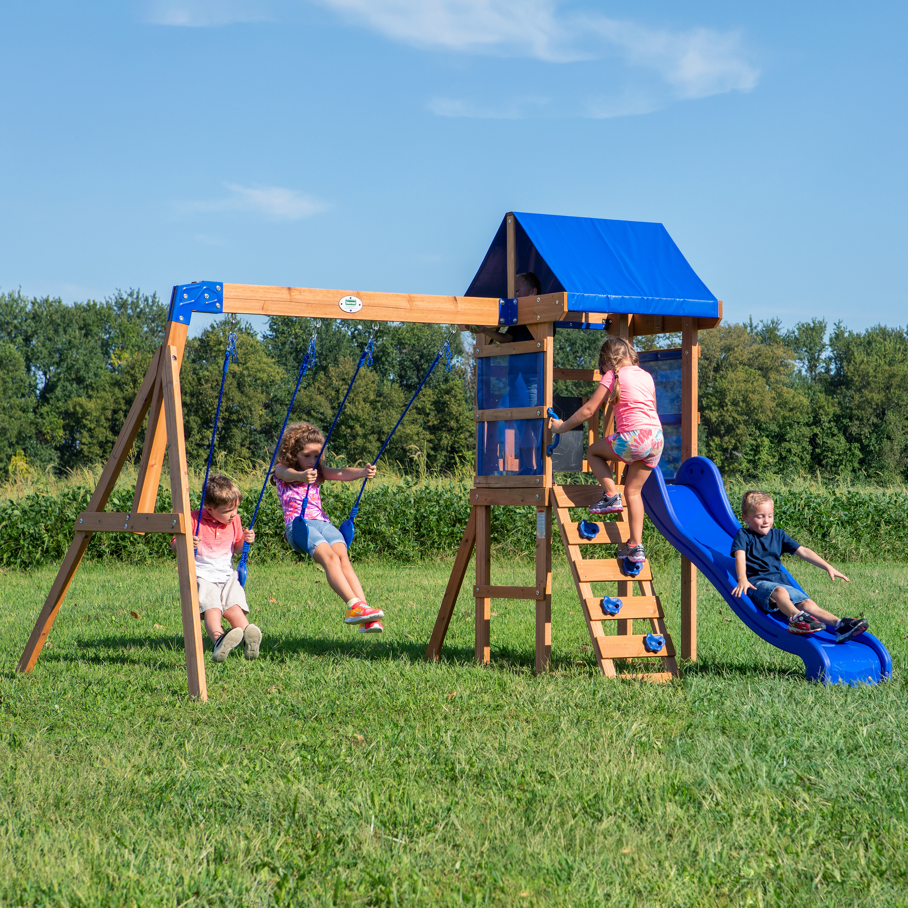 Backyard Discovery Aurora Climbing Frame with Slide and Swing