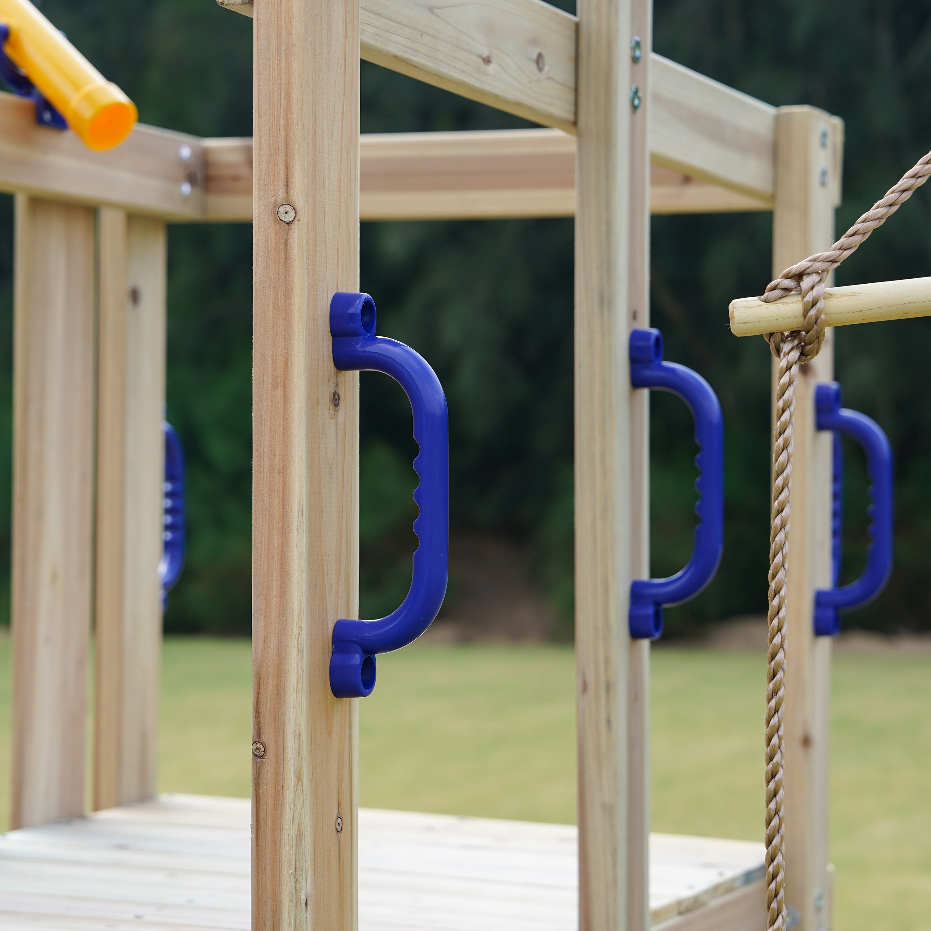 AXI Moos Climbing Frame with Double Swing Set - Grey Slide