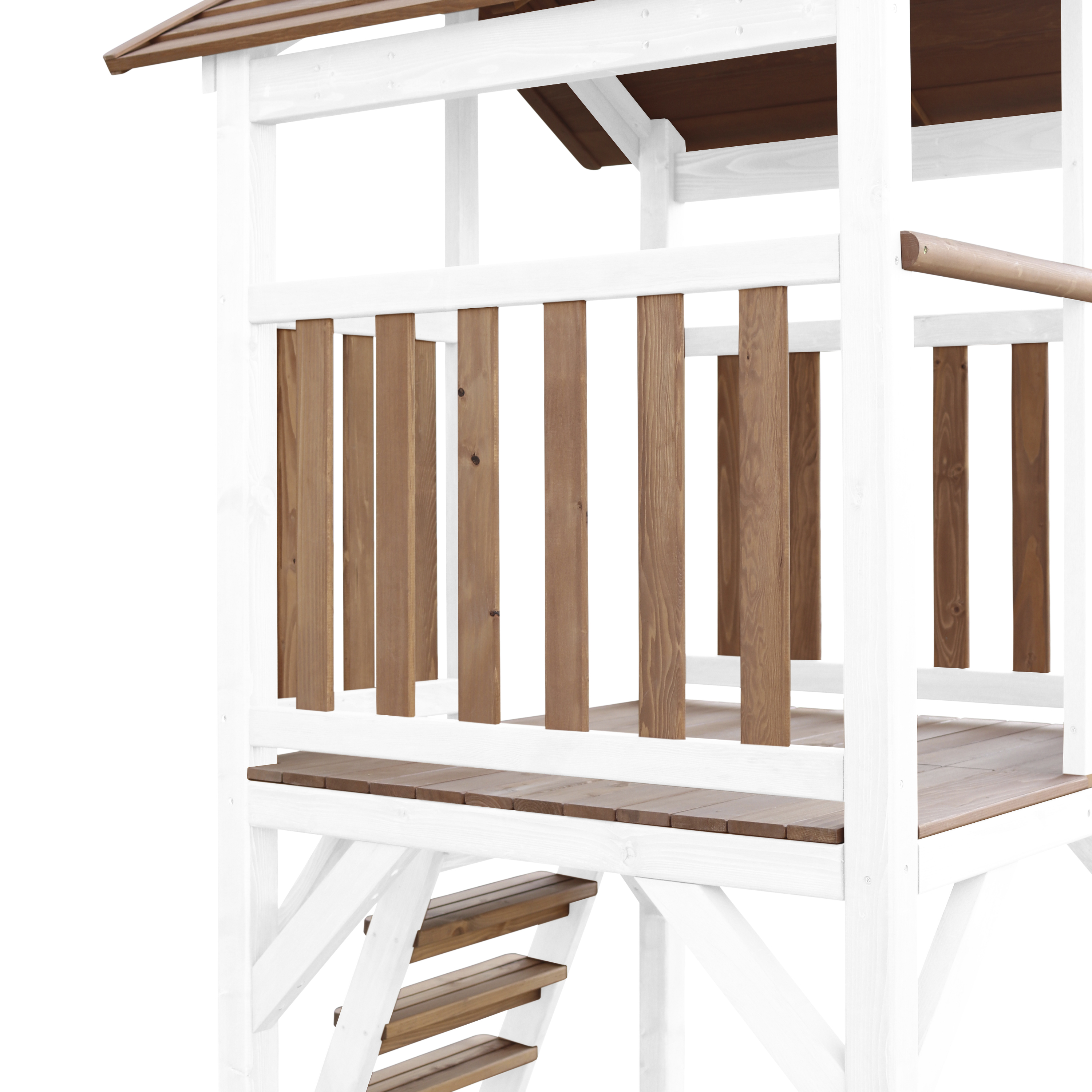 AXI Beach Tower with Roxy Nest Swing Set Brown/White - Lime Green Slide