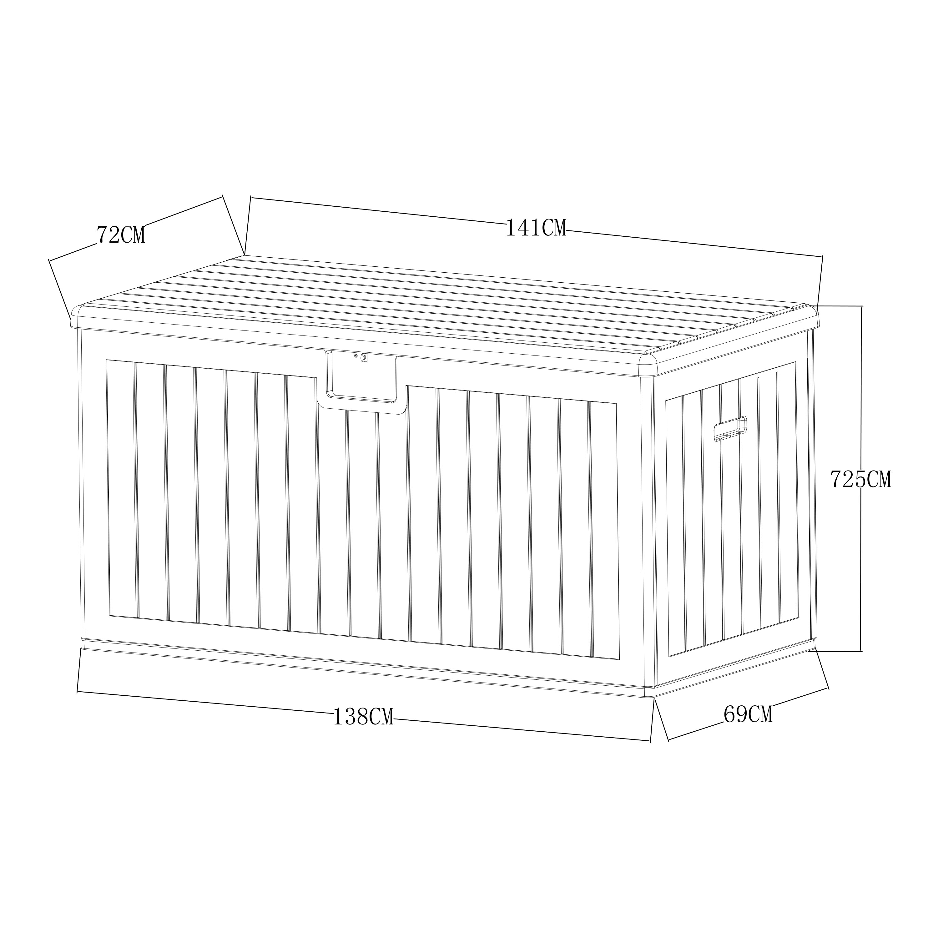 AXI Mike Plastic Storage Box 600 Black – 141x72x72.5 cm