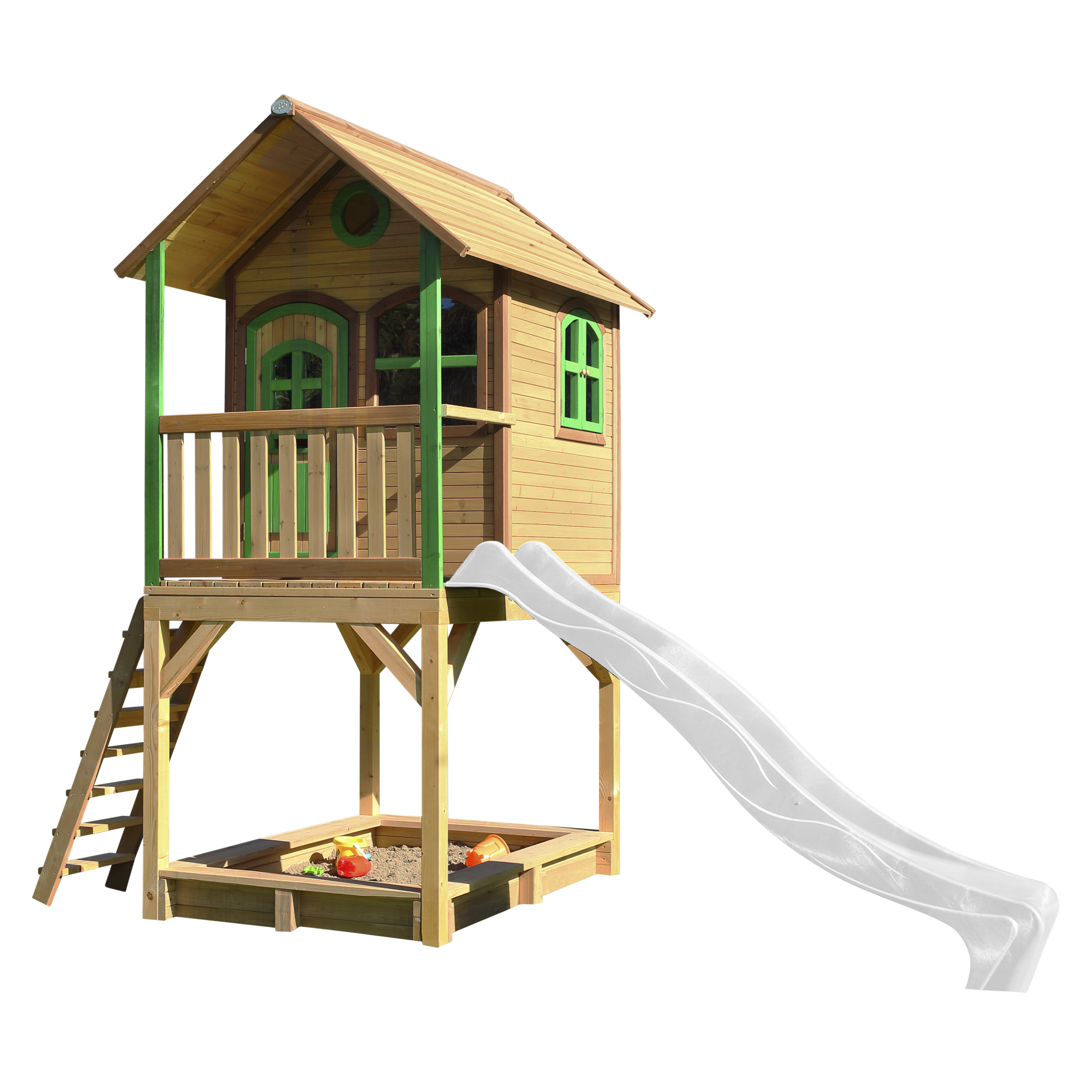 AXI Sarah Playhouse Brown/Green - White Slide