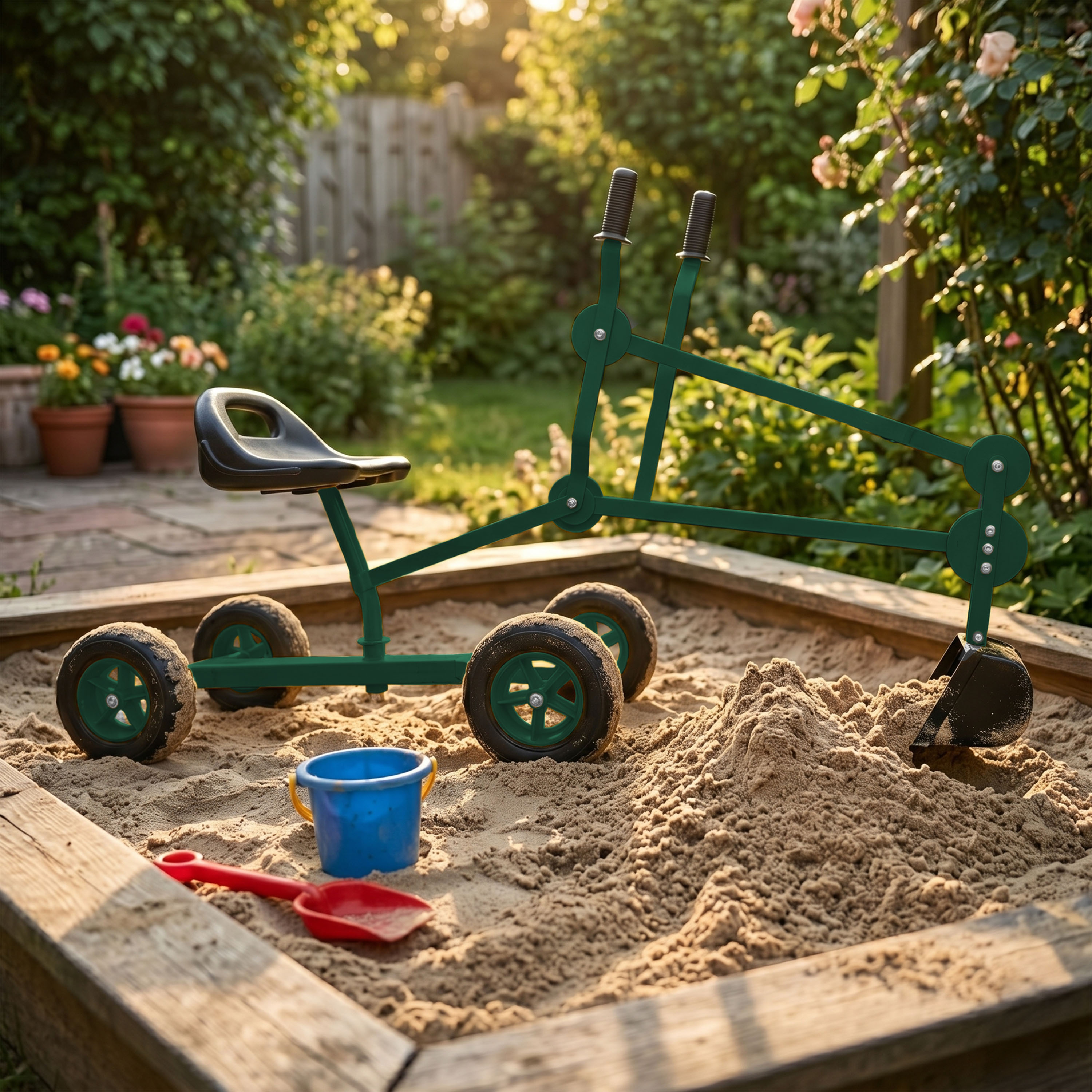 AXI Dean the Sand Digger for the Sandbox with 4 wheels – Green/Black