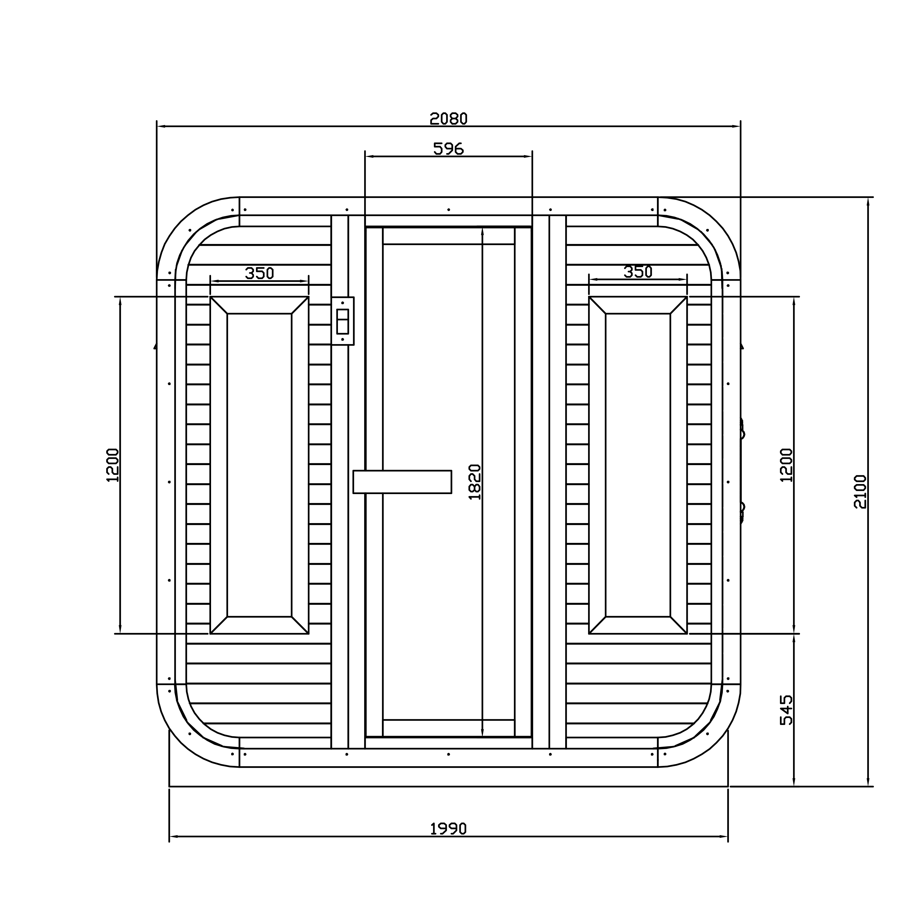 AXI Cube Outdoor Sauna Thermowood XL 4-8 Persons - excl. Sauna Heater