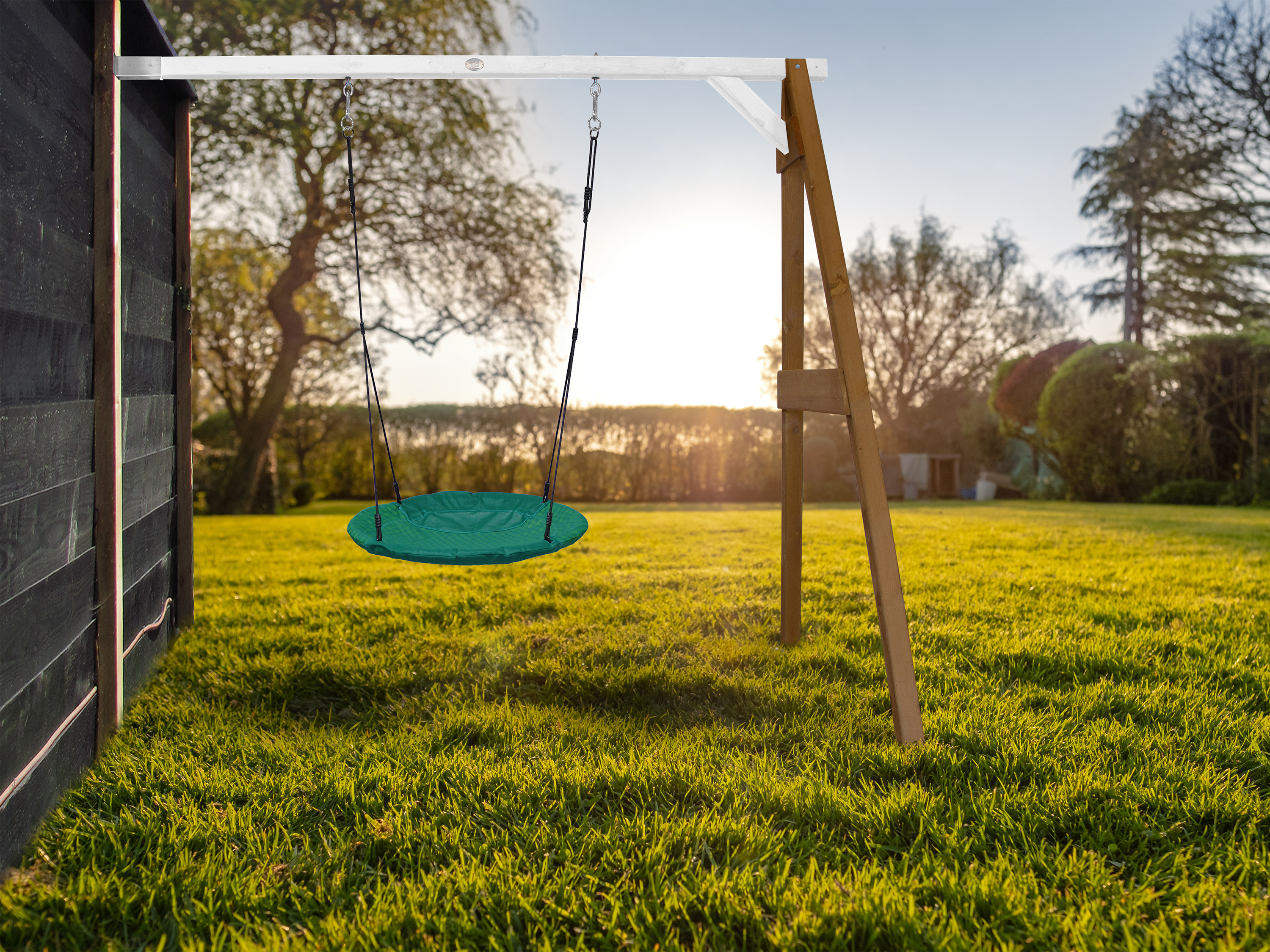 AXI Summer Attachable Nest Swing Set - Brown/White