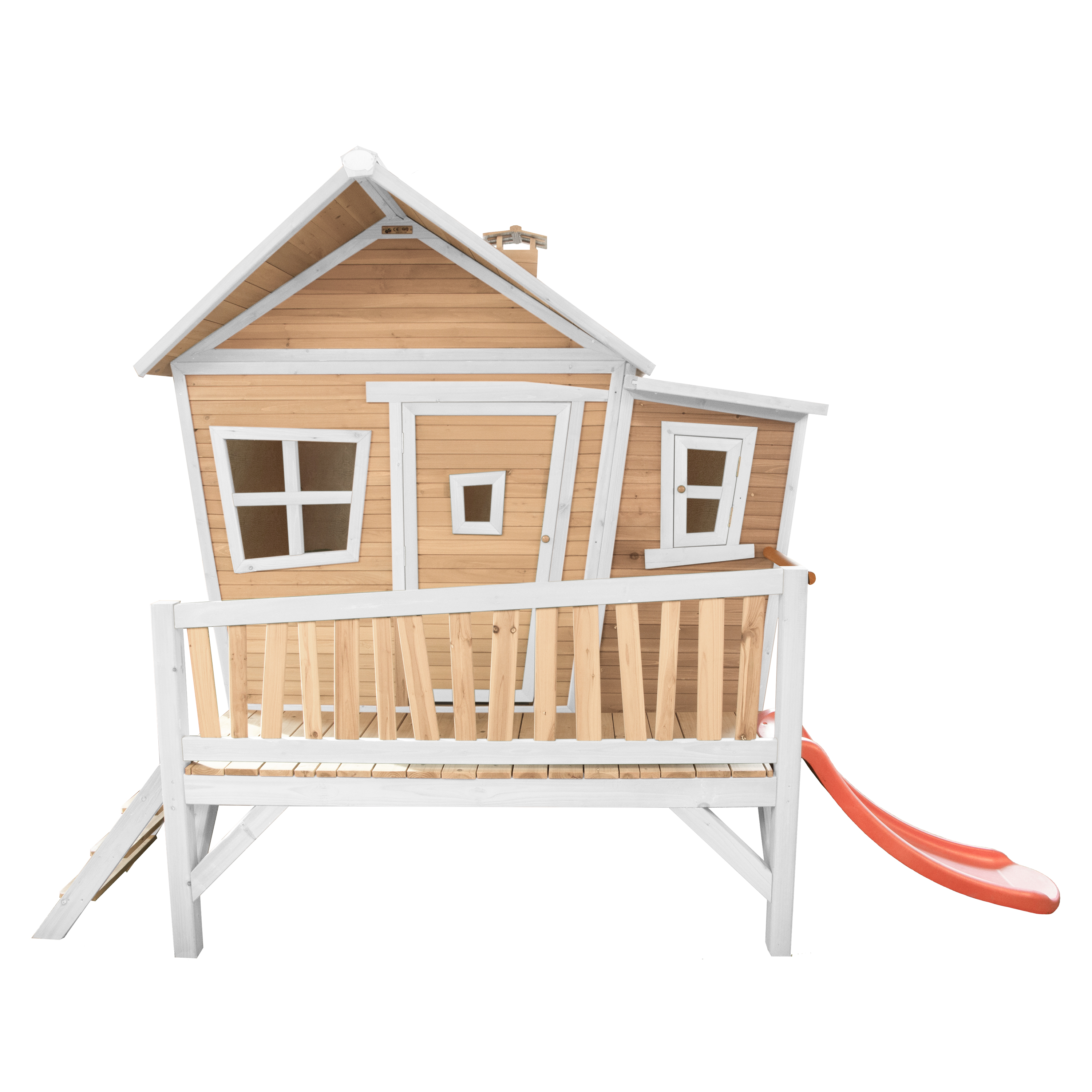 AXI Emma Playhouse Brown/White - Red Slide
