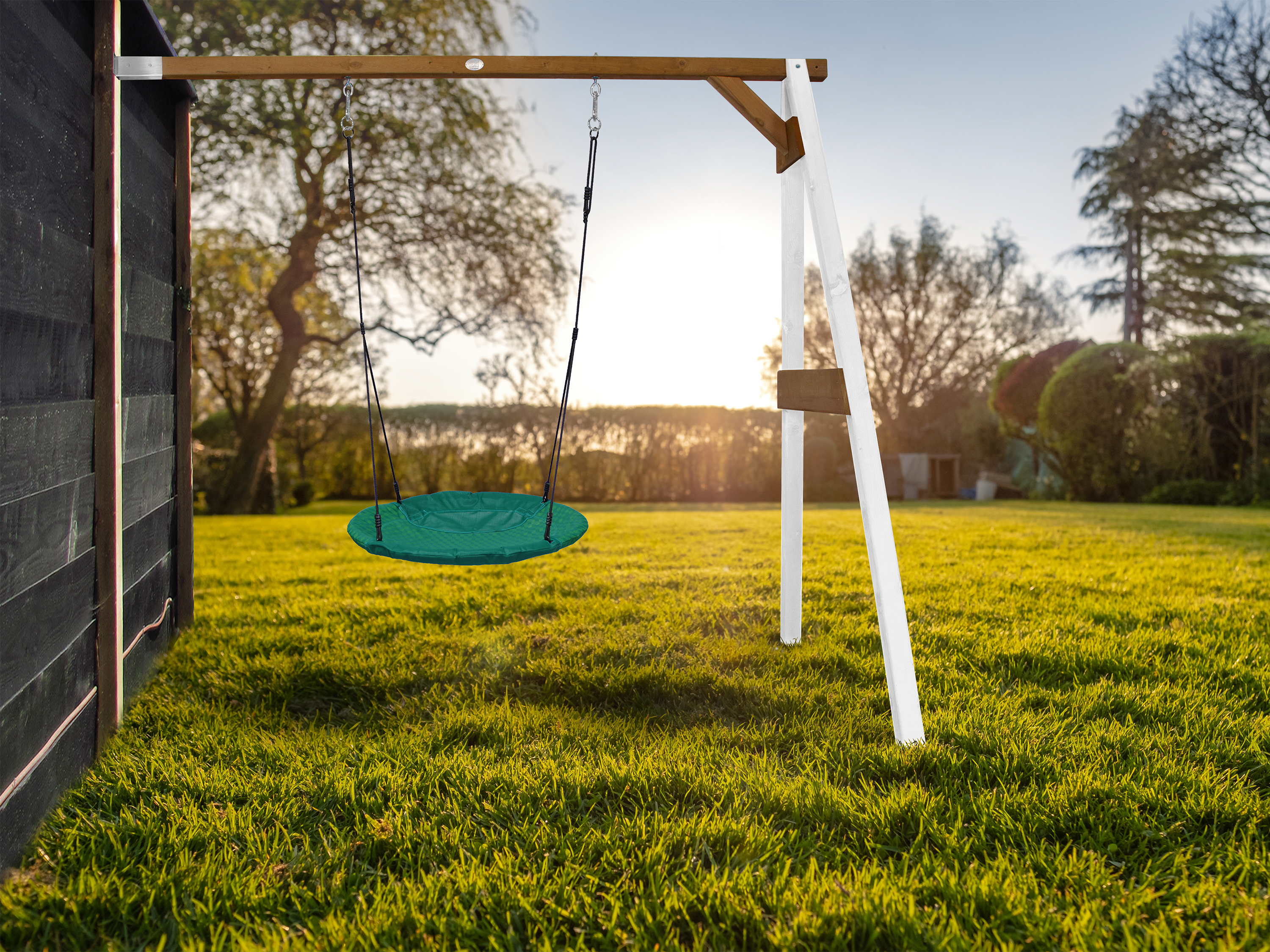 AXI Summer Attachable Nest Swing Set - White/Brown