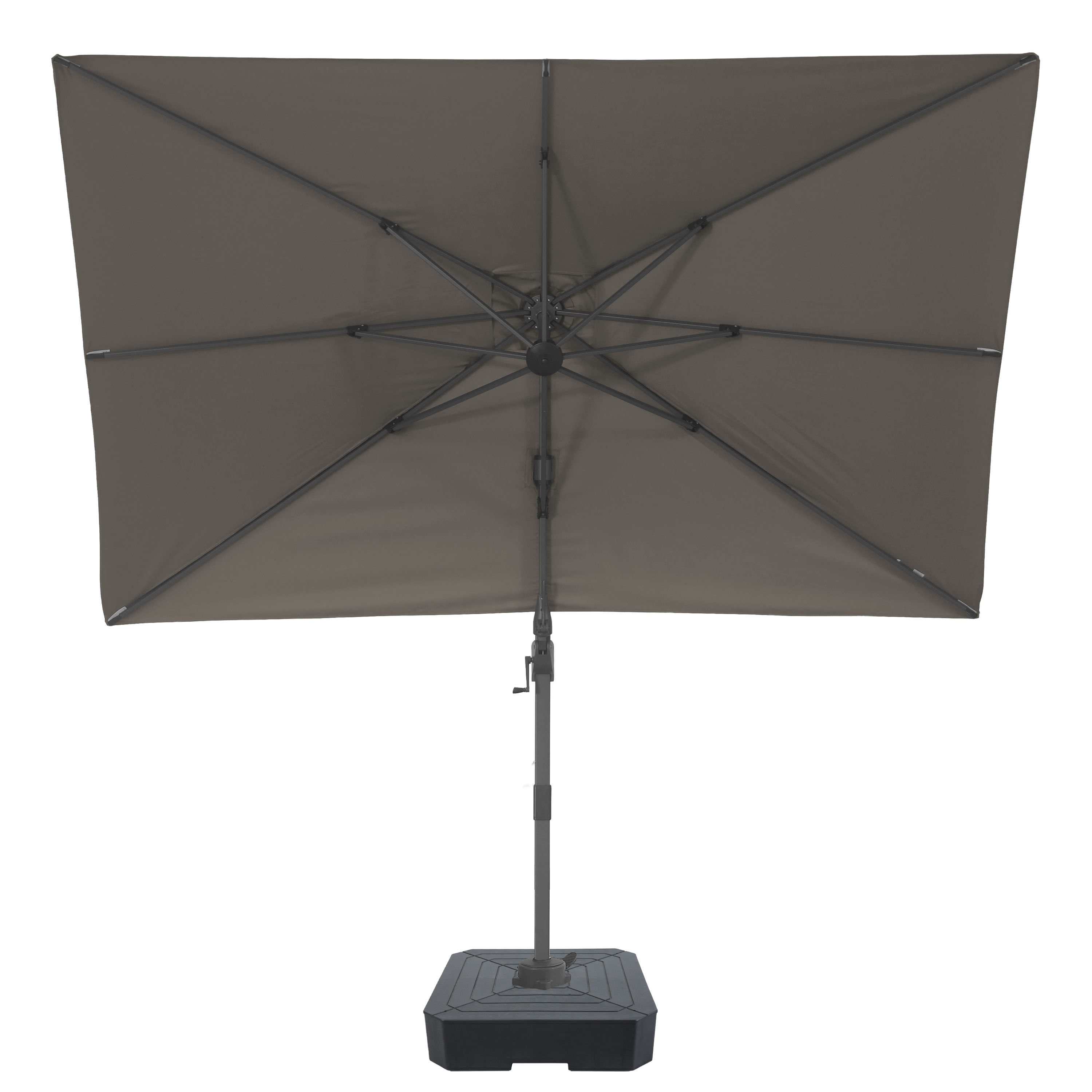 AXI Nyra Cantilever Parasol 200x300 cm incl. fillable parasol base Anthracite/Taupe – Complete Set