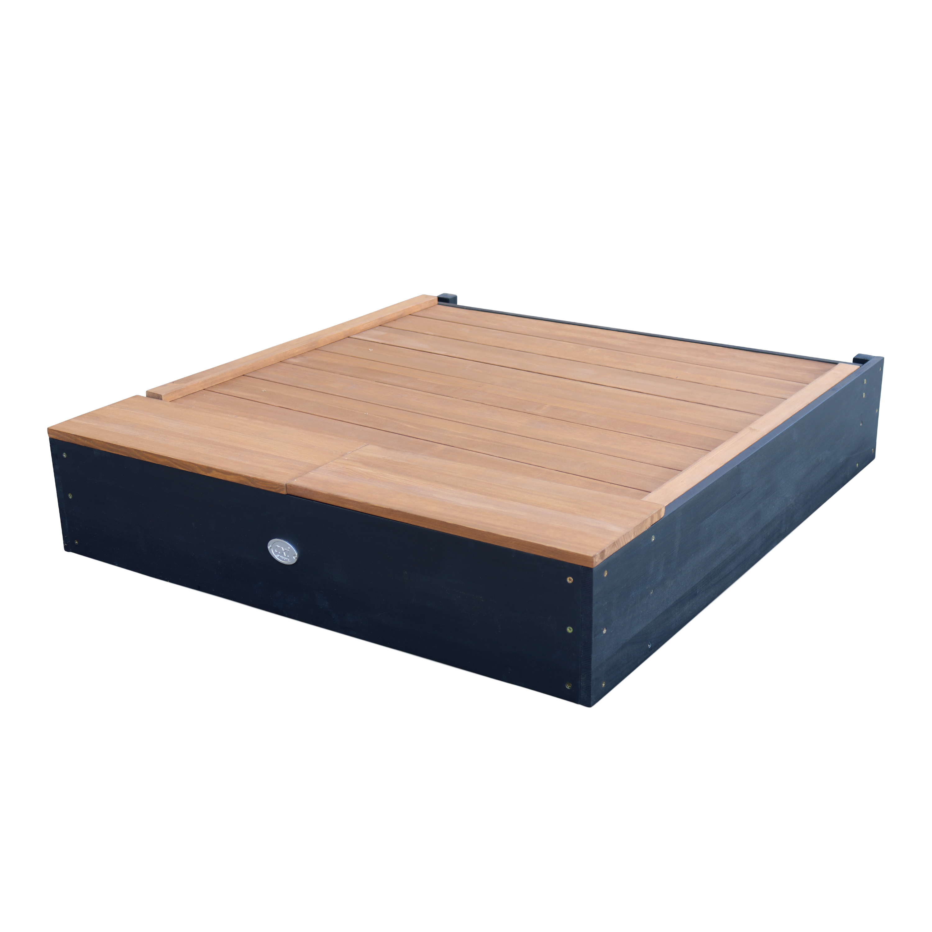 AXI Mandy Sandbox with Storage and Lid - 100 x 90 cm - Anthracite/Brown