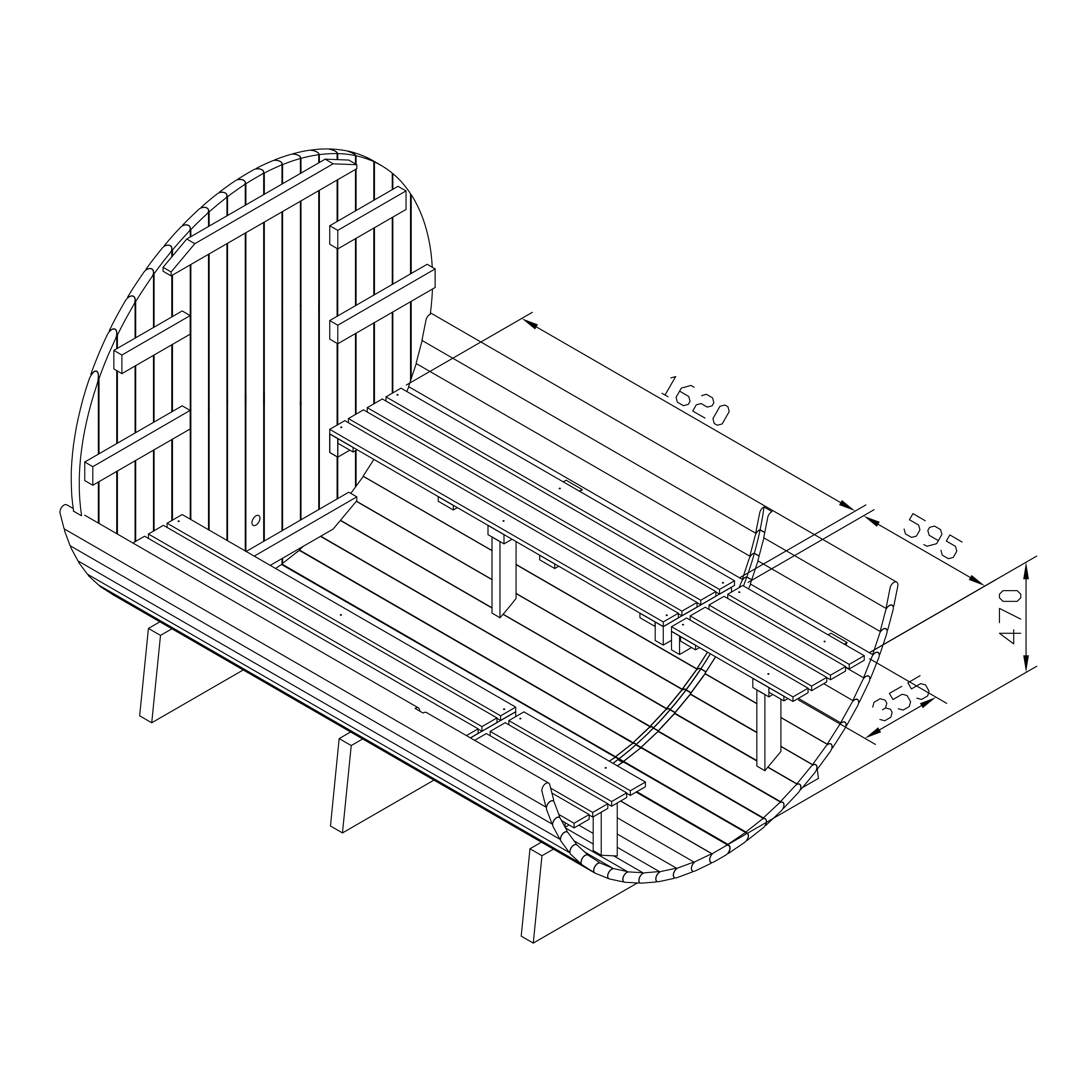 AXI Barrel Outdoor Sauna Thermowood 4-6 Persons - excl. Sauna Heater