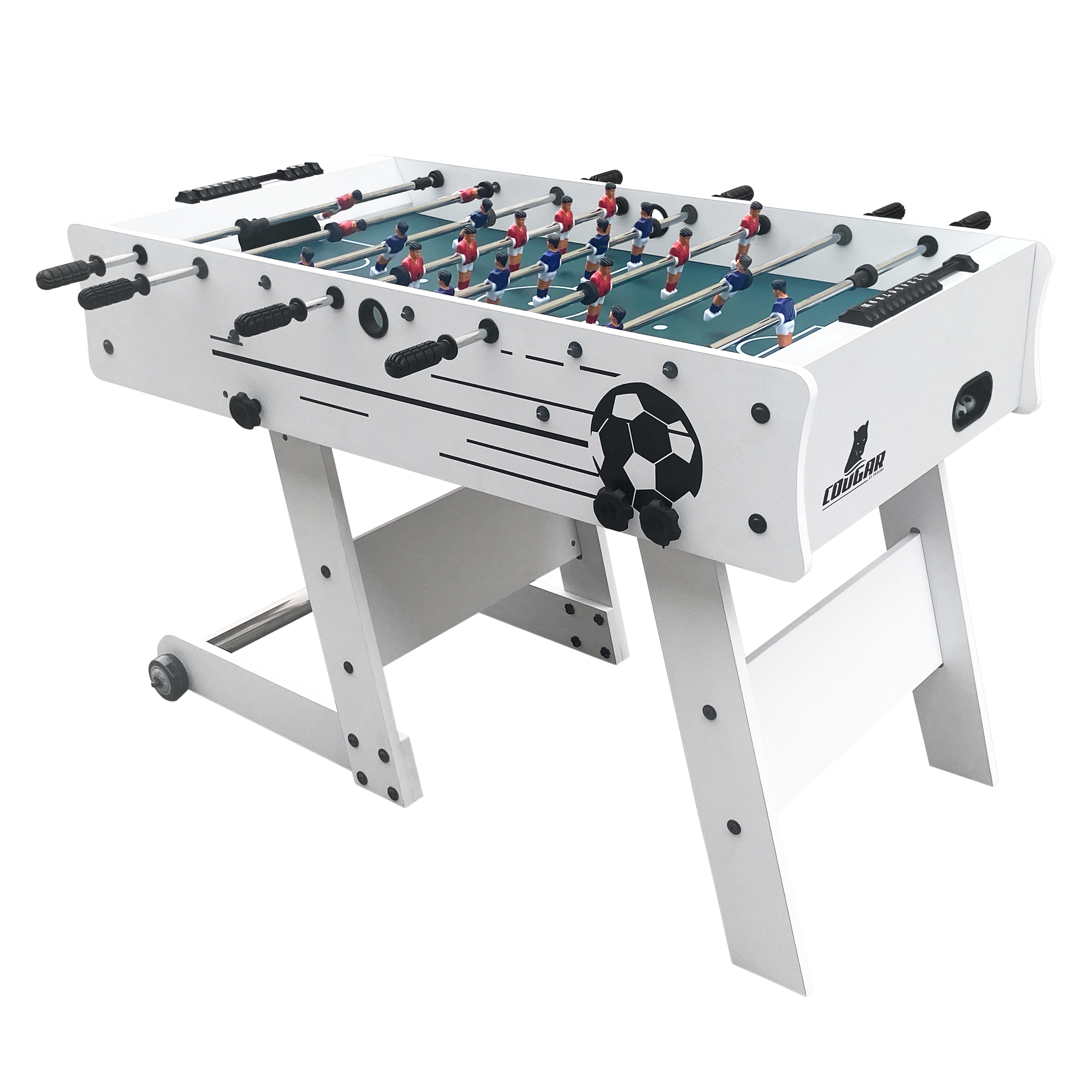 Cougar Scorpion Kick TS Folding Football Table - White