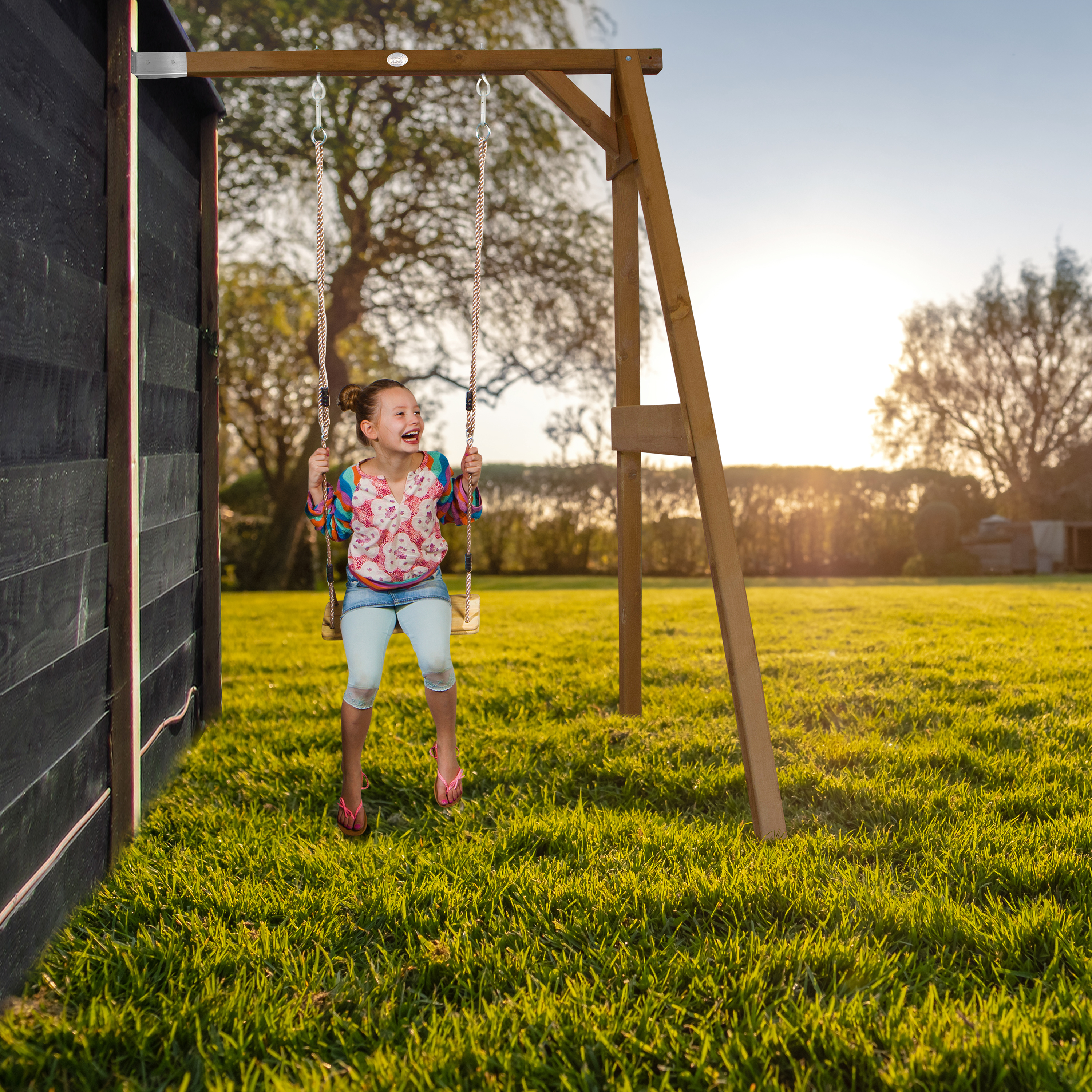 AXI Attachable Single Swing Set - Brown