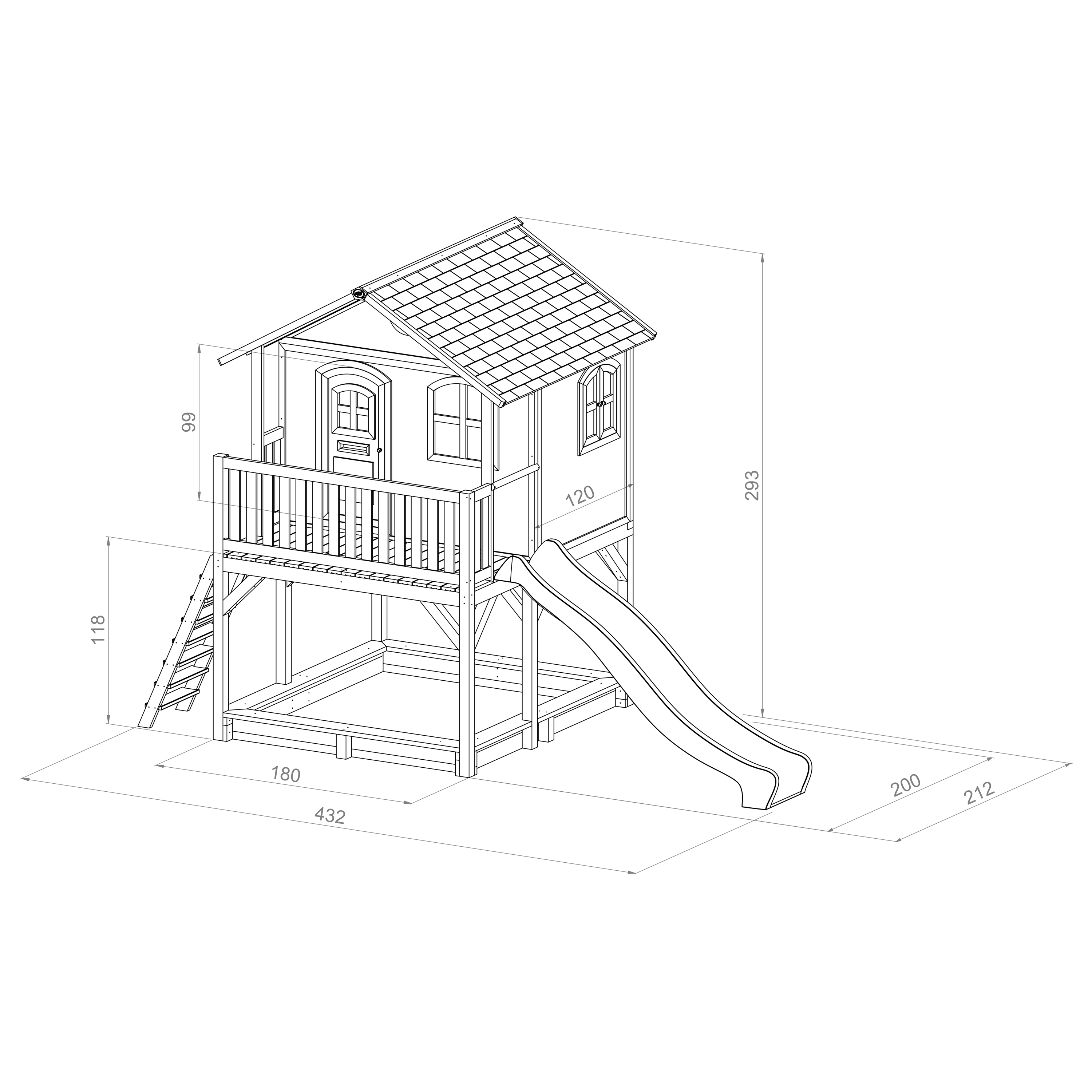 AXI Marc Playhouse Brown/White - White Slide