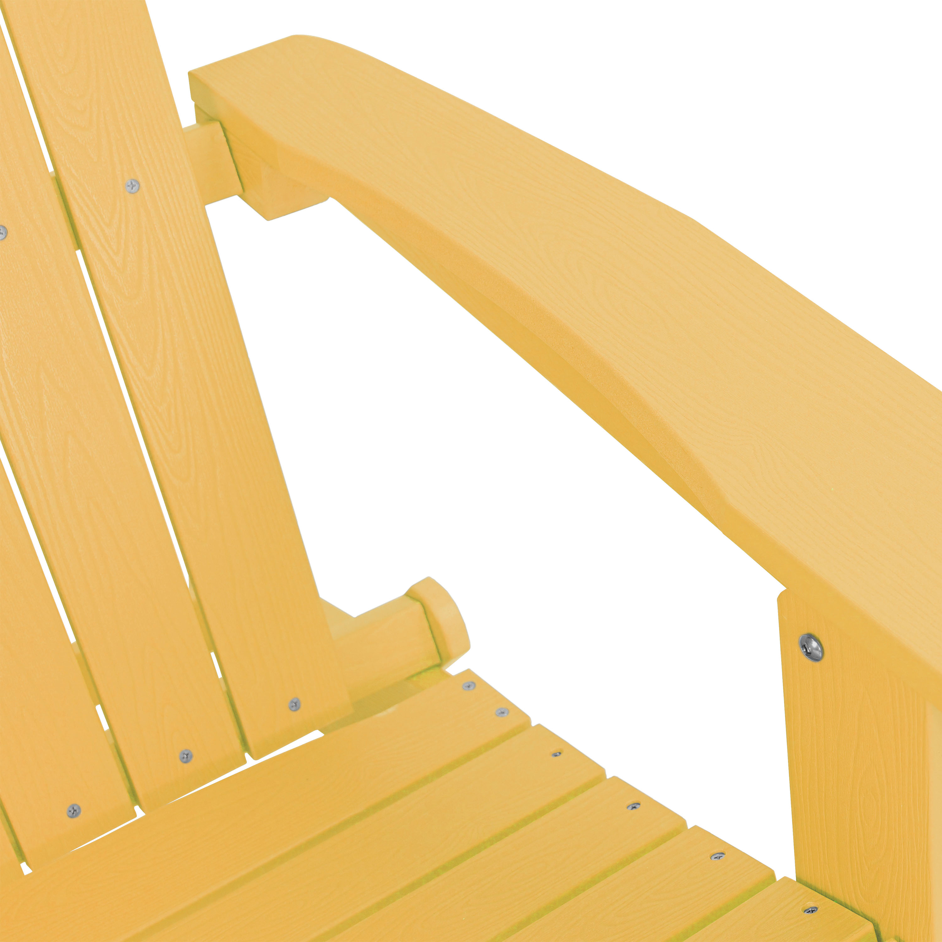 AXI Claire Folding Adirondack Chair Plastic Yellow