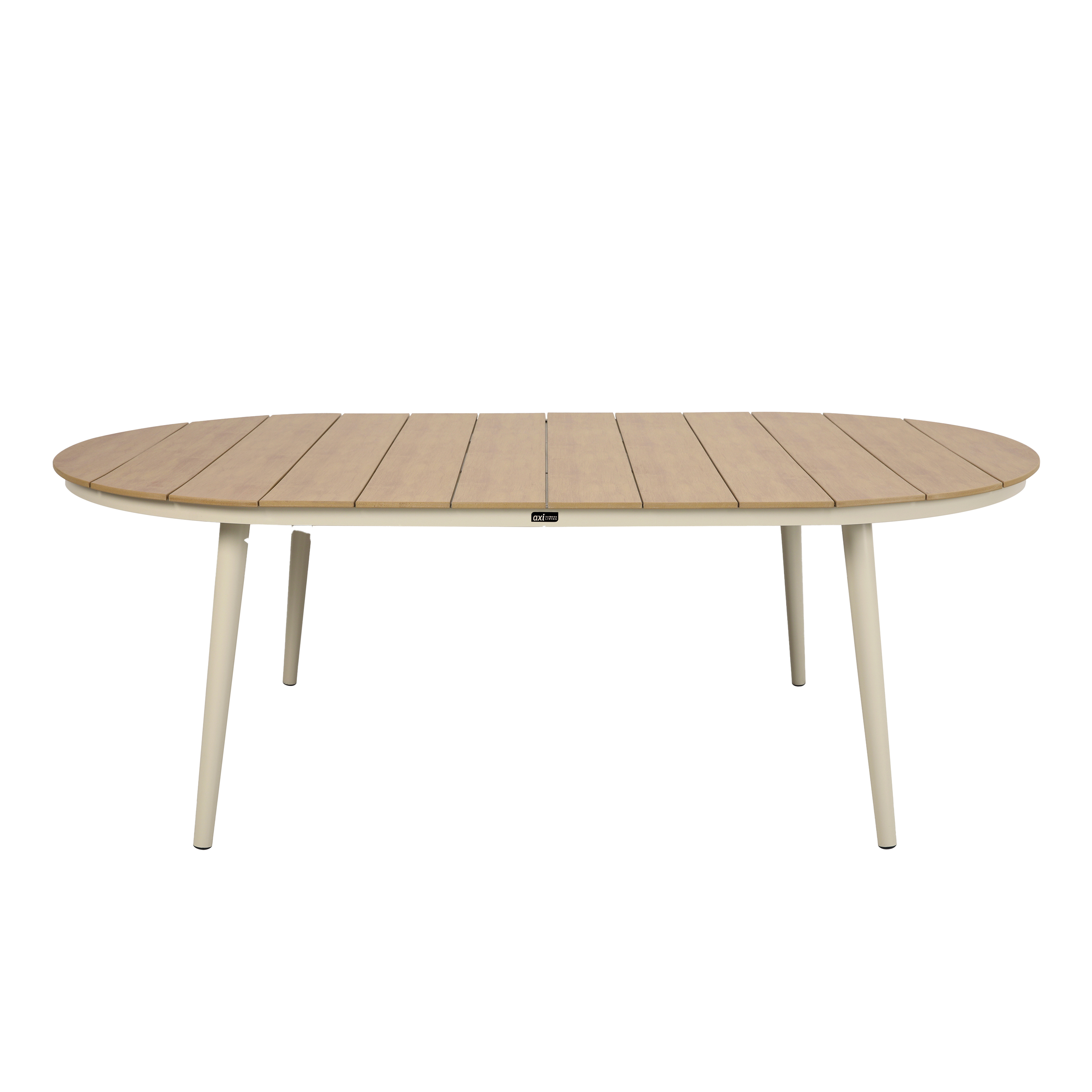 AXI Chay Garden Set with 8 Chairs – Beige with Polywood in Wood Effect