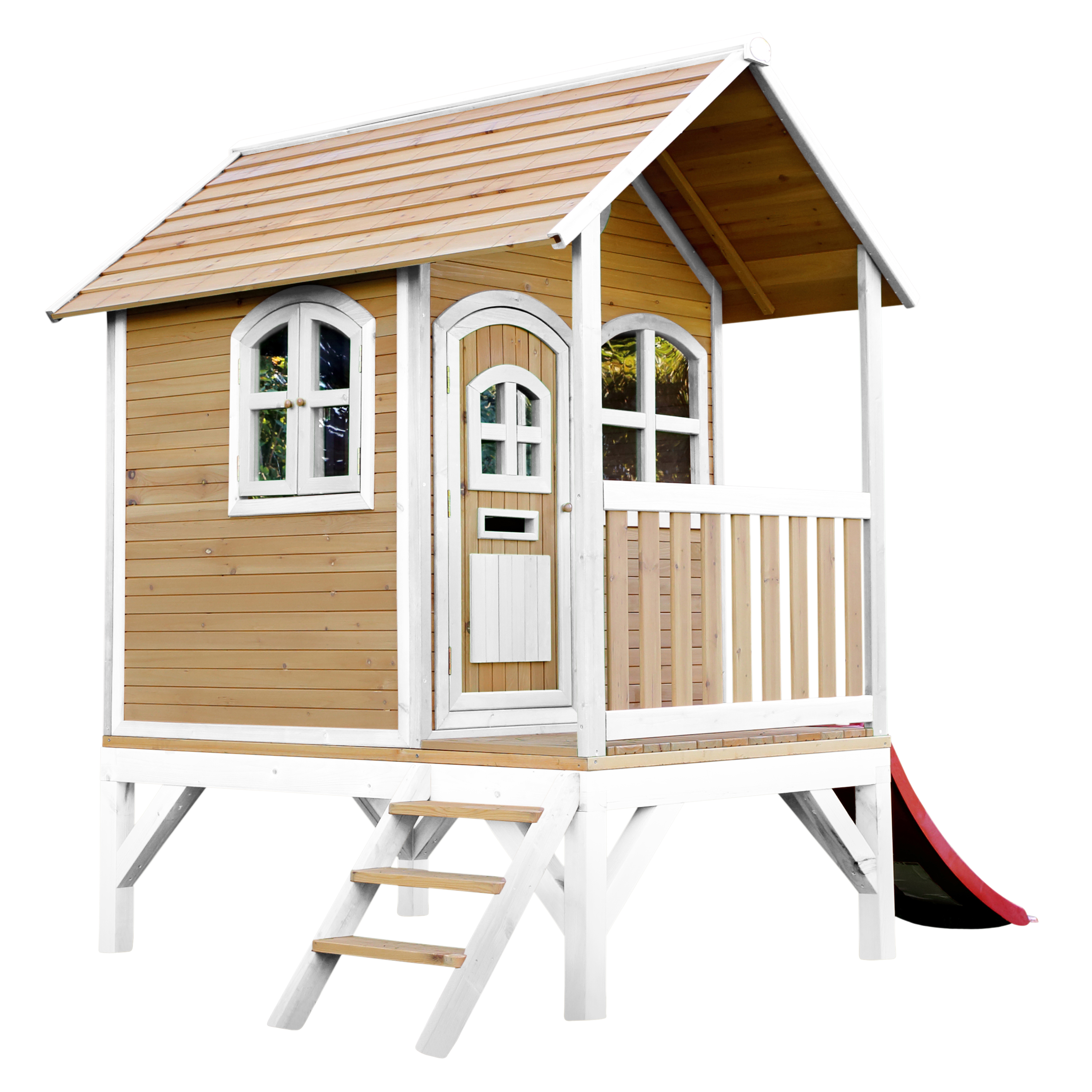 AXI Tom Playhouse Brown/White - Red Slide